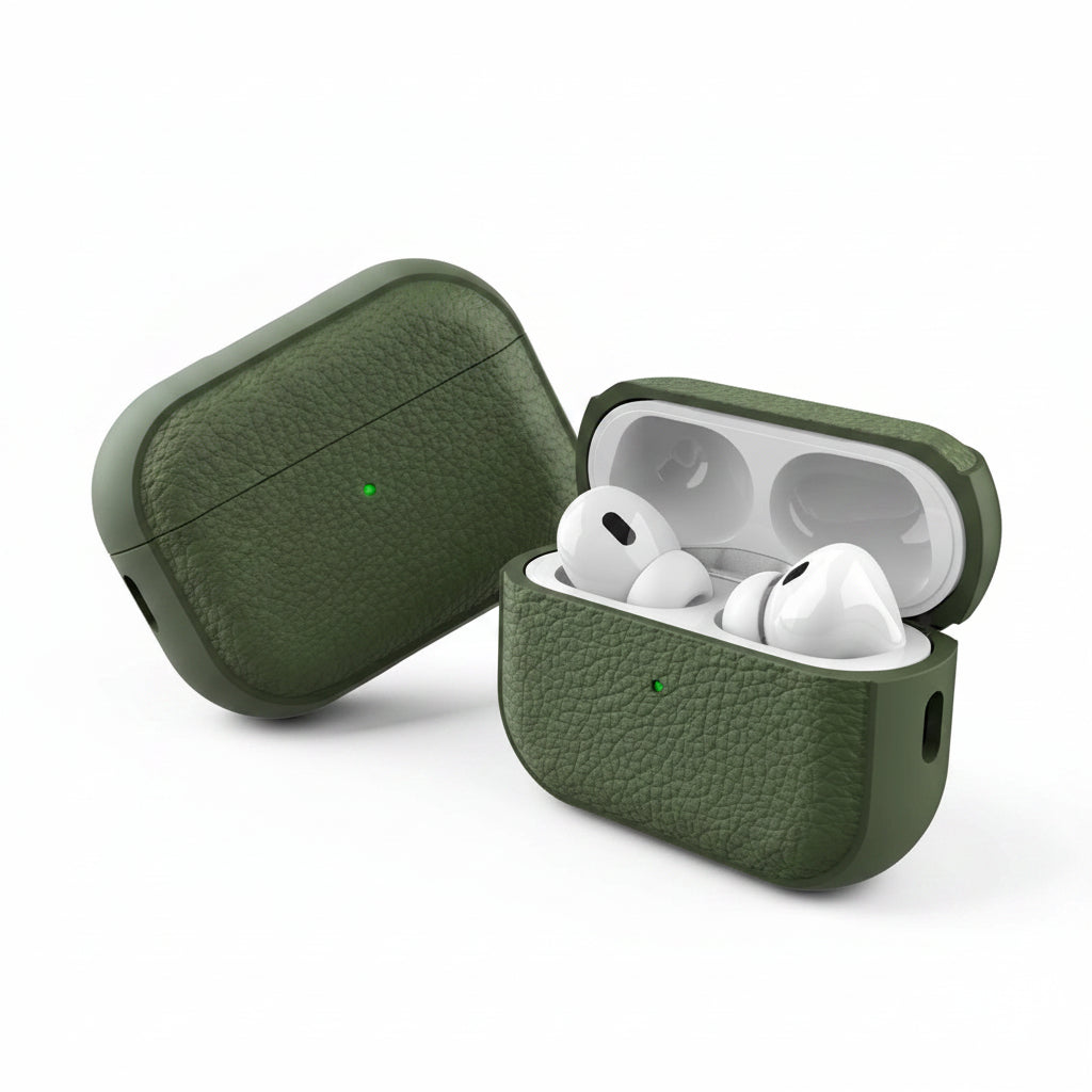 Funda protectora de cuero para AirPods