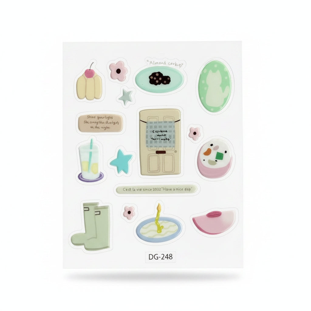 Kawaii 3D Jelly Phone Case Stickers