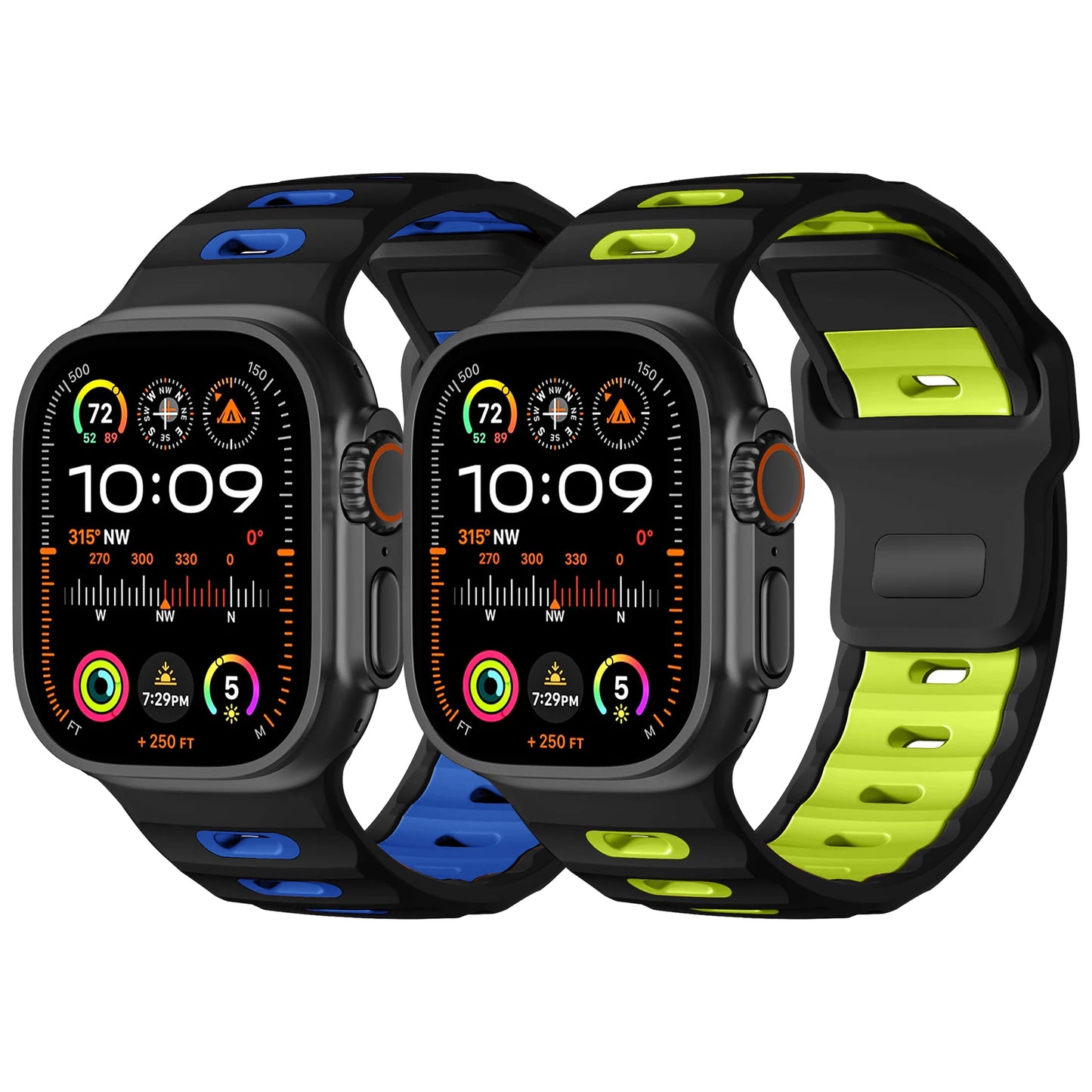 2-Pack Silicone Sport Bands for Apple Watch