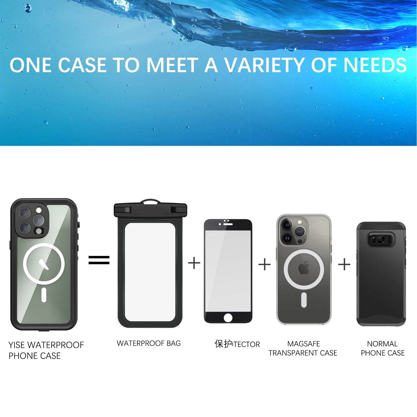 Funda para iPhone MagSafe impermeable IP68