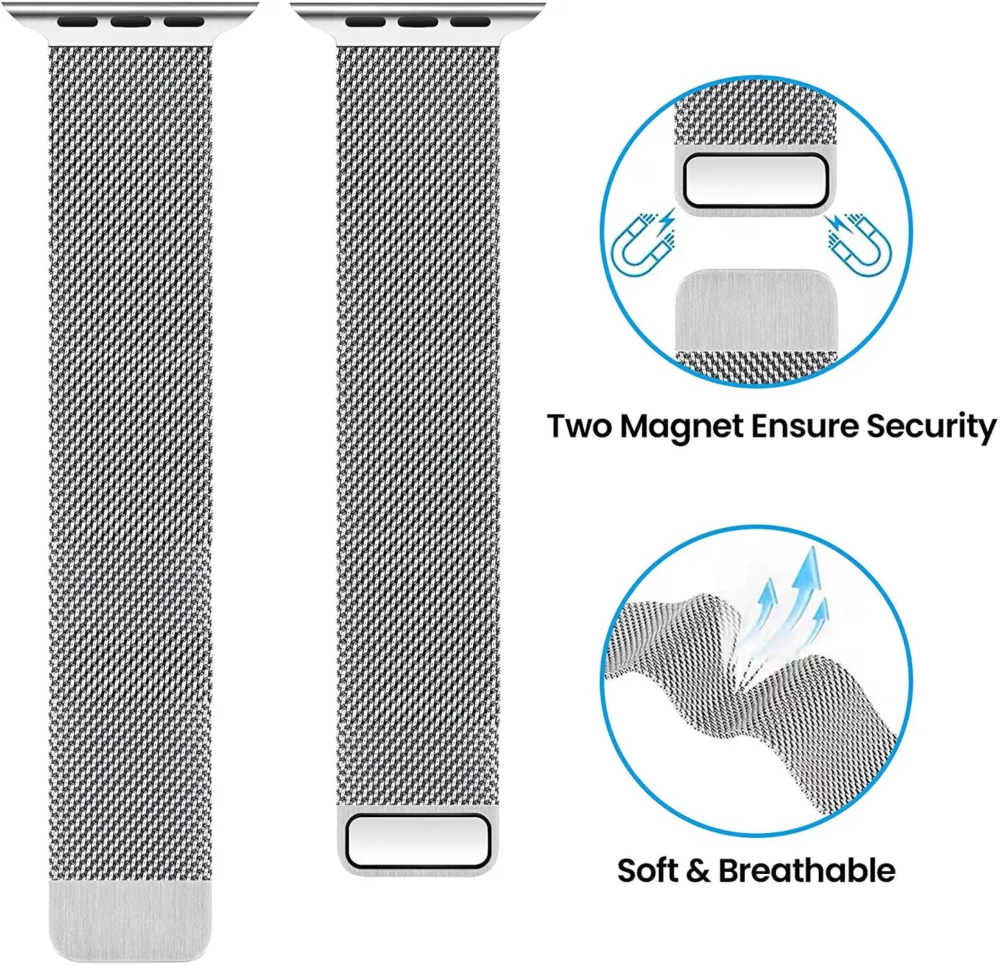 Milanese Stainless Steel Apple Watch Band