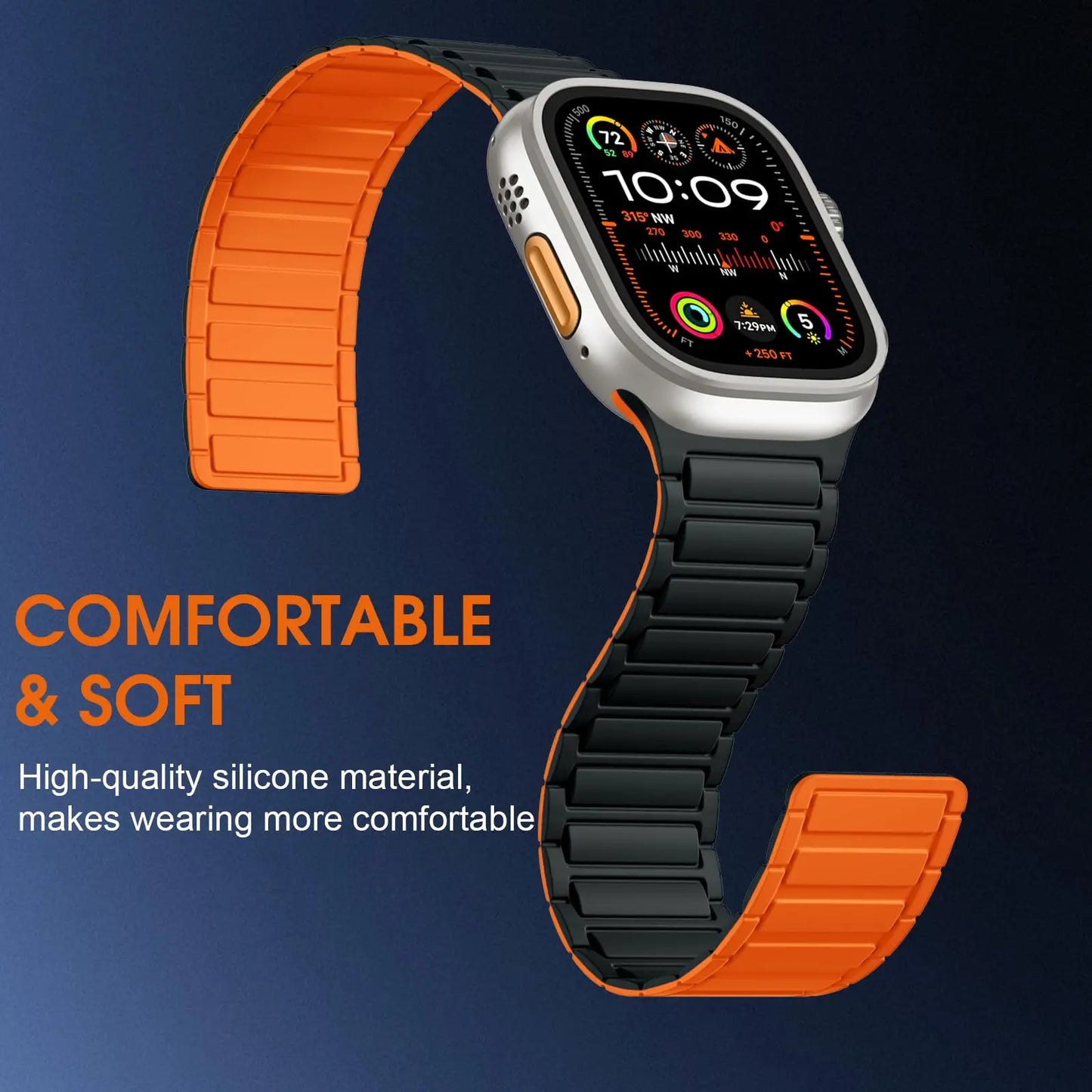 Magnetic Silicone Apple Watch Band