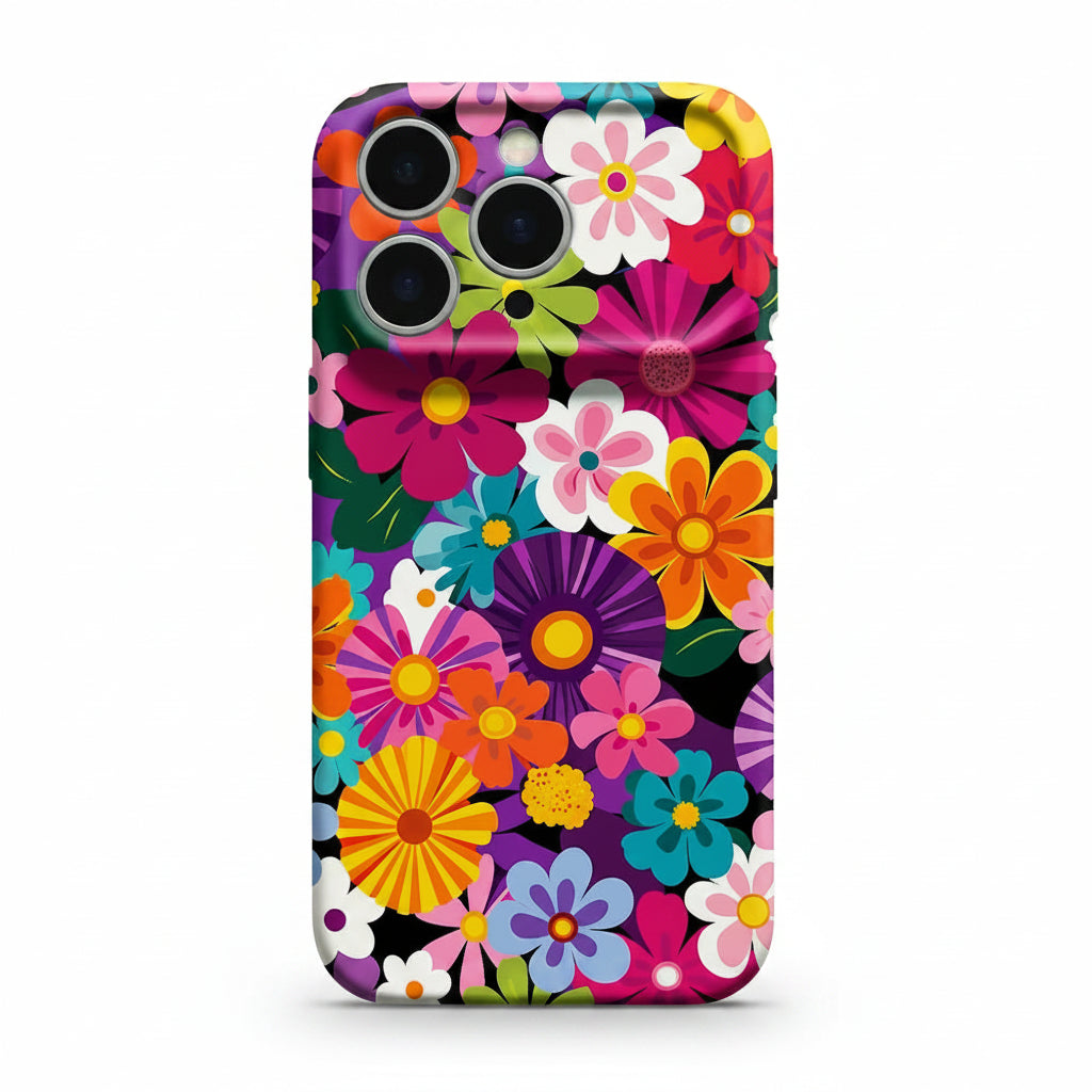 Colorful Retro Floral Hard iPhone Case