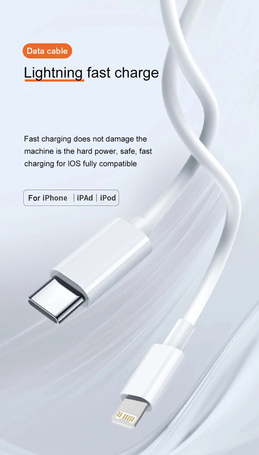 20W USB-C to Lightning Fast Charger Cable