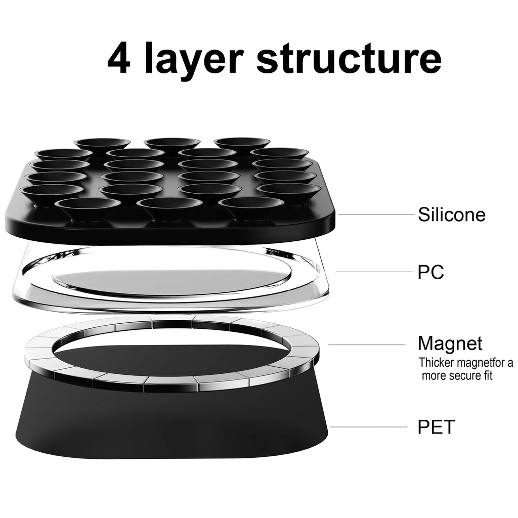 GripSquare | Silicone Suction Mount Pad