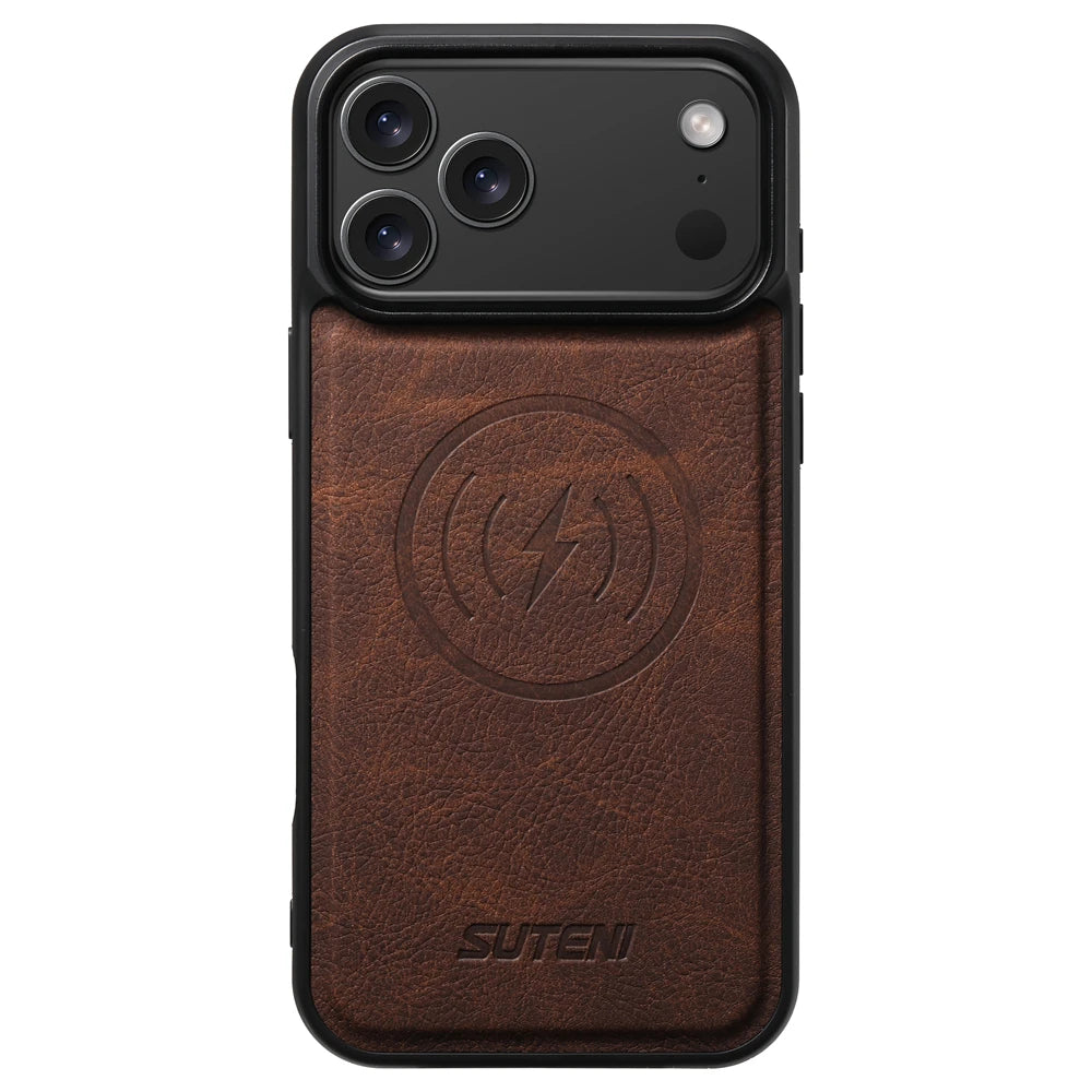 Retro MagSafe Leather iPhone Case