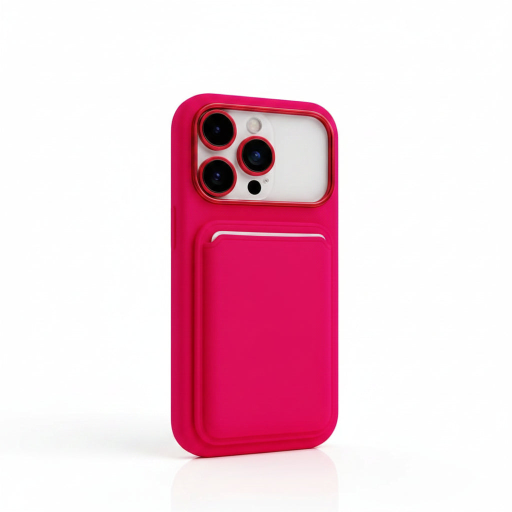 Luxury Silicone Card Holder iPhone Case