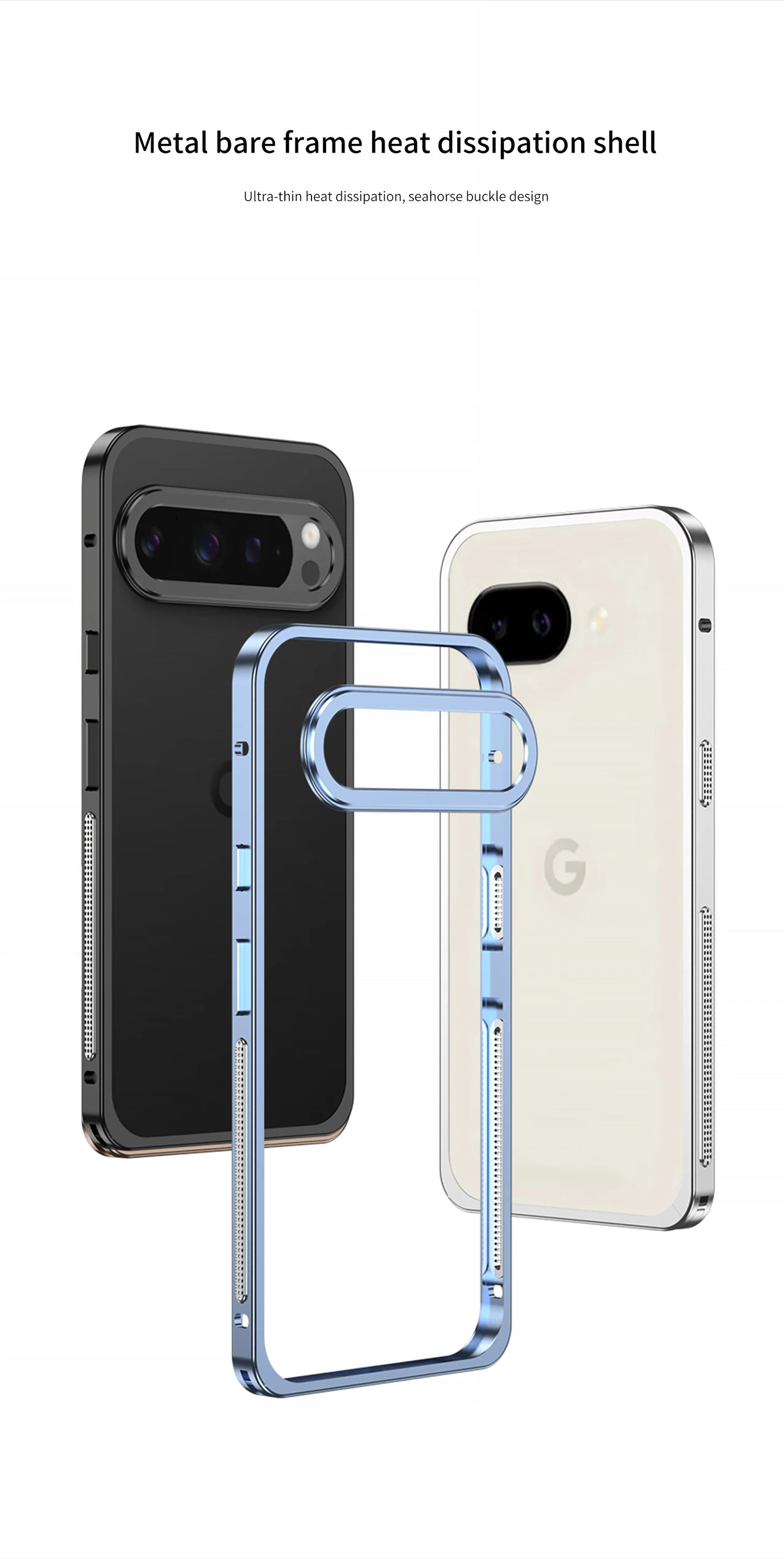 Luxury Metal Cooling Frame Google Pixel Case