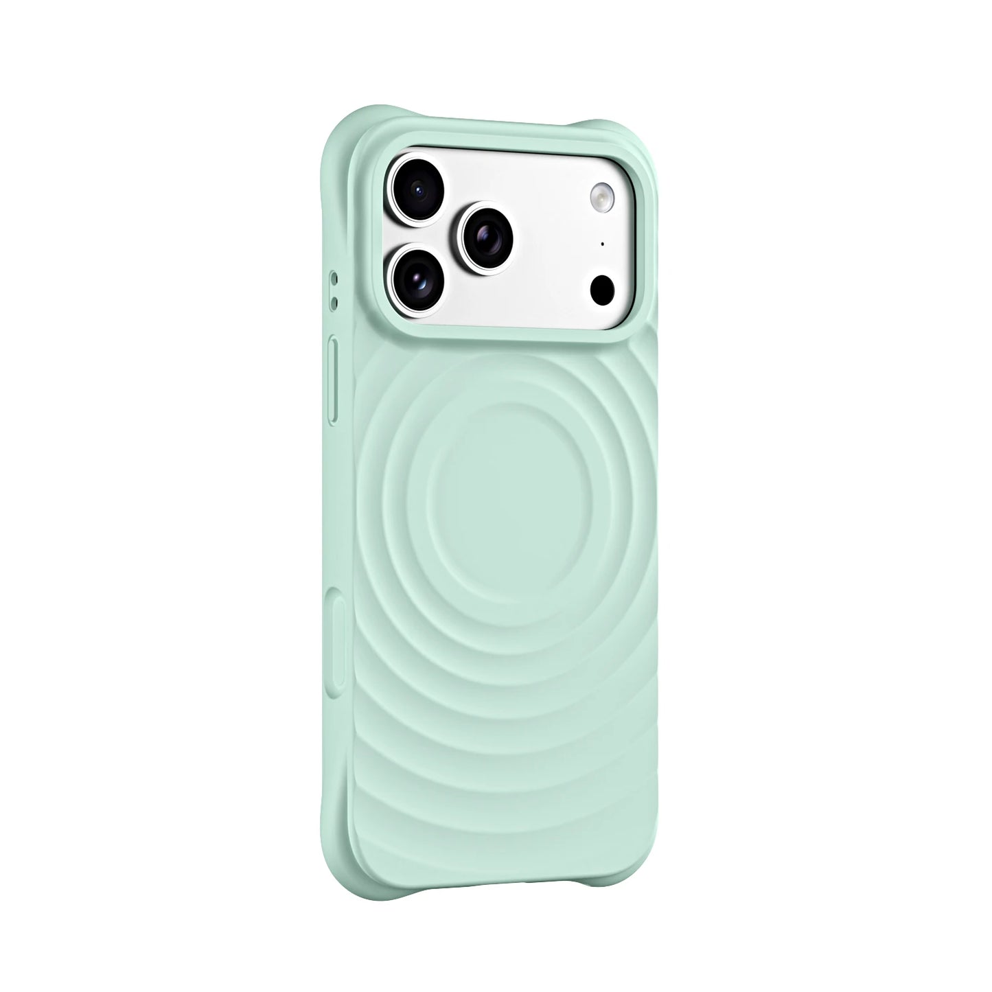 Luxury Wave Pattern Phone Case For iPhone 17 Air 16 15 14 Plus 13 Pro Max For Magsafe Liquid Silicone Anti-Scratch Case Cover