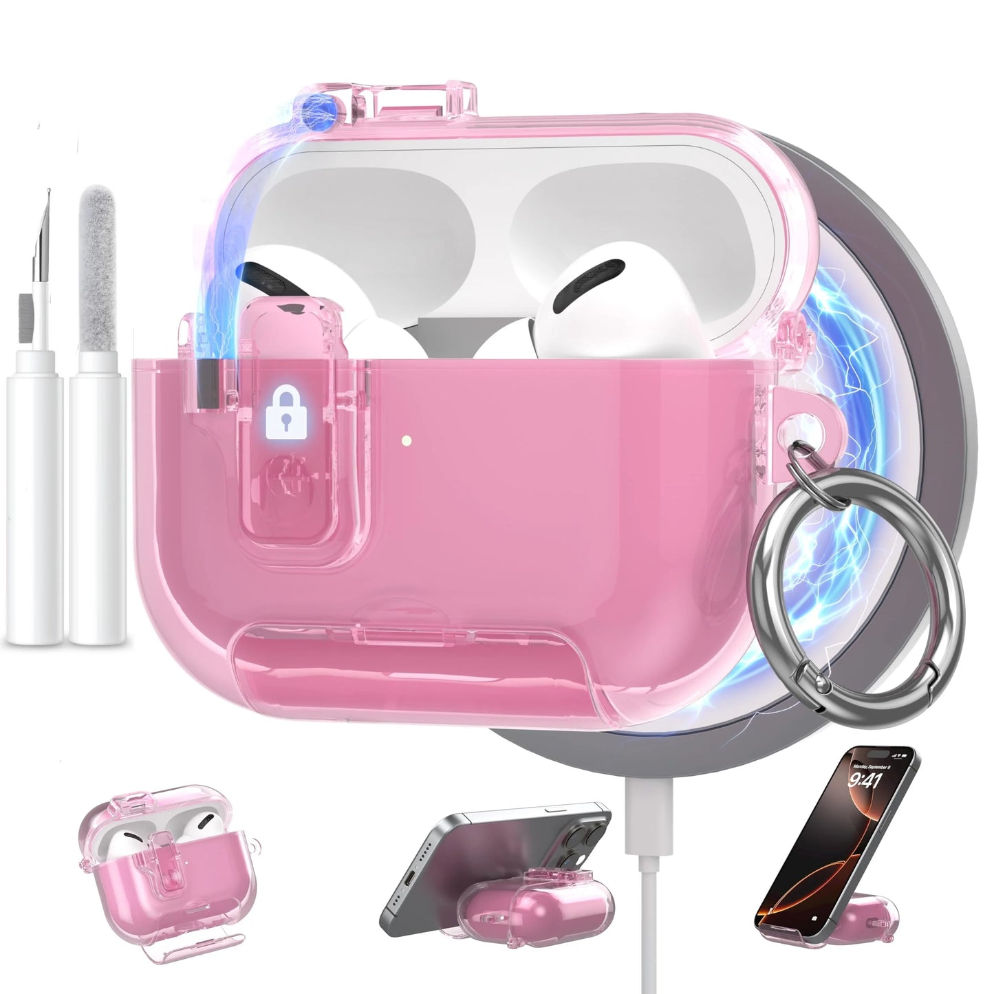 Clear Magnetic Lock AirPods Pro 3 Case