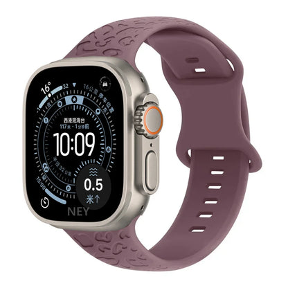 Engraved Silicone Apple Watch Band