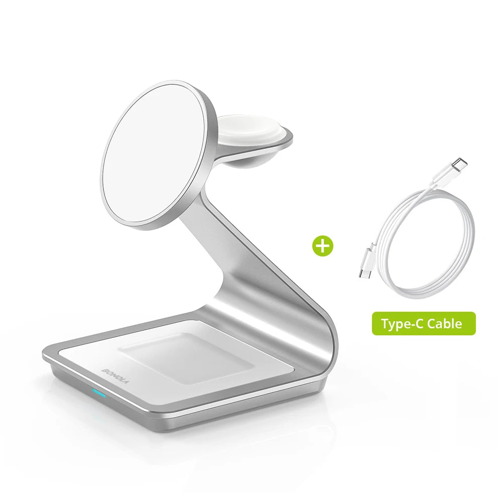 3-in-1 30W Magnetic Wireless Charging Station for iPhone
