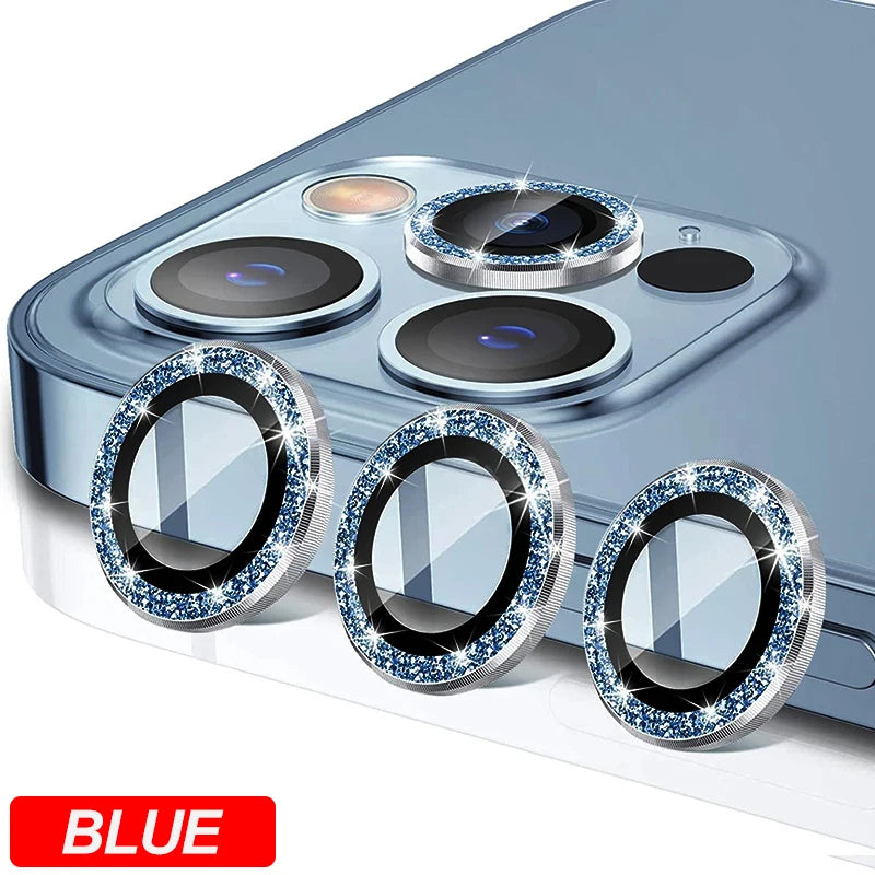 Diamond Metal Camera Lens Protector for iPhone