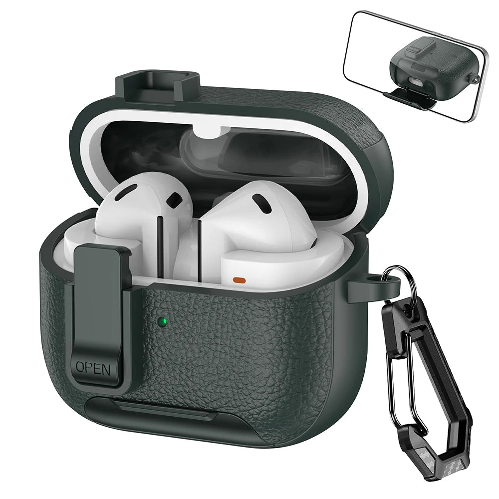 Samsung Galaxy Buds3 Pro Leather Lock Case