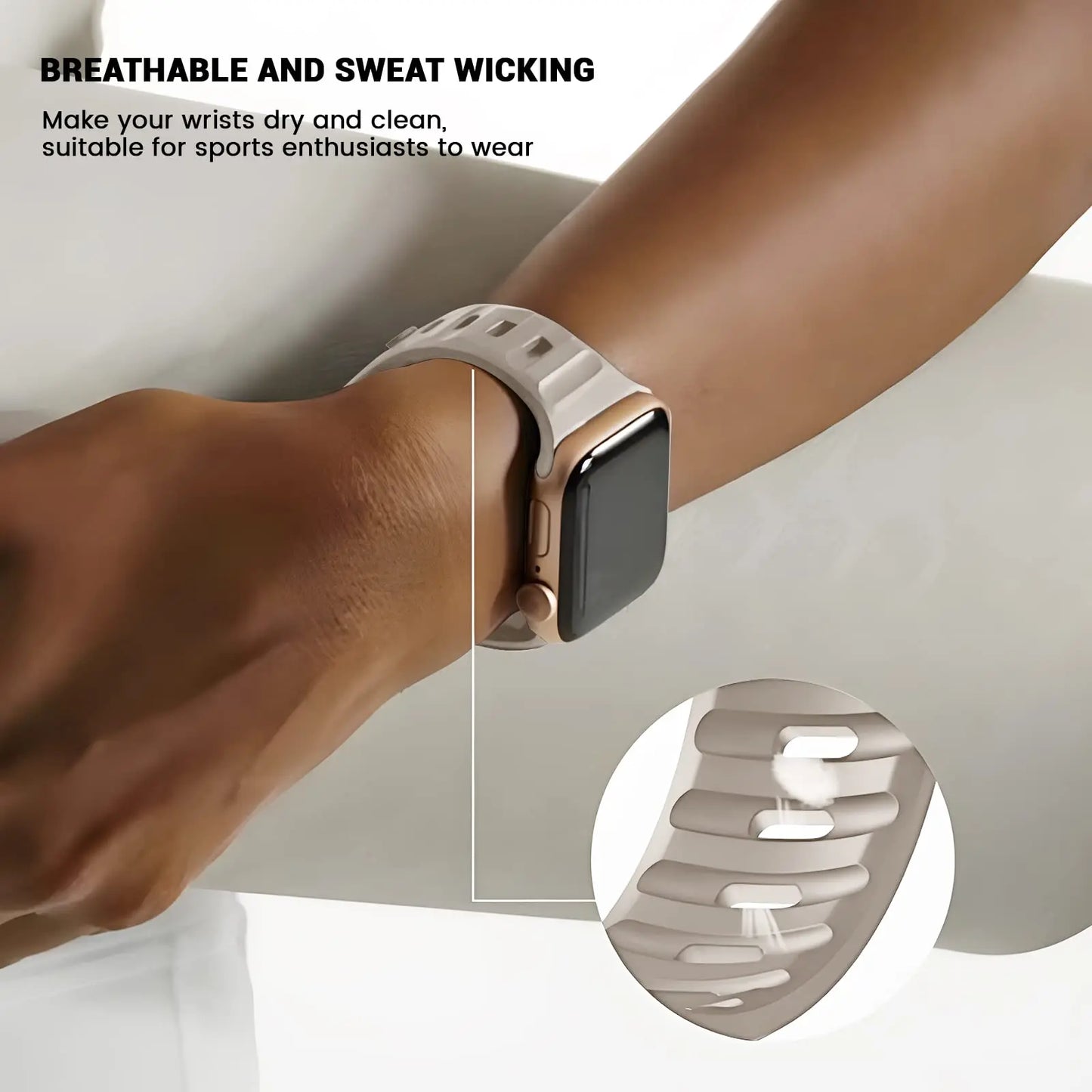 Wide Sport Silicone Apple Watch Band