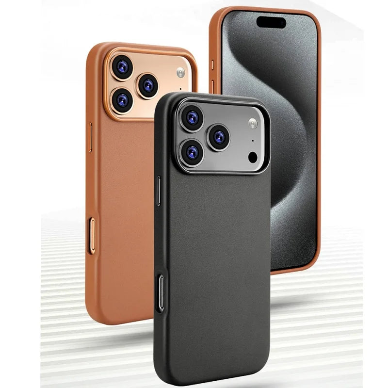 Slim Business Leather MagSafe iPhone Case
