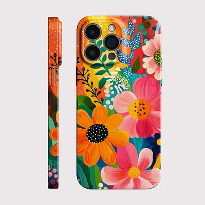 Floral Shockproof Hard iPhone Case