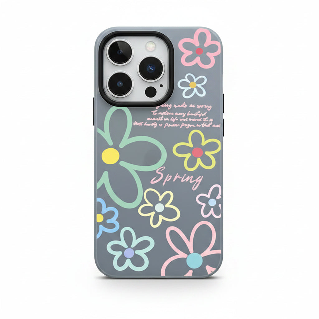Spring Floral Silicone iPhone Case