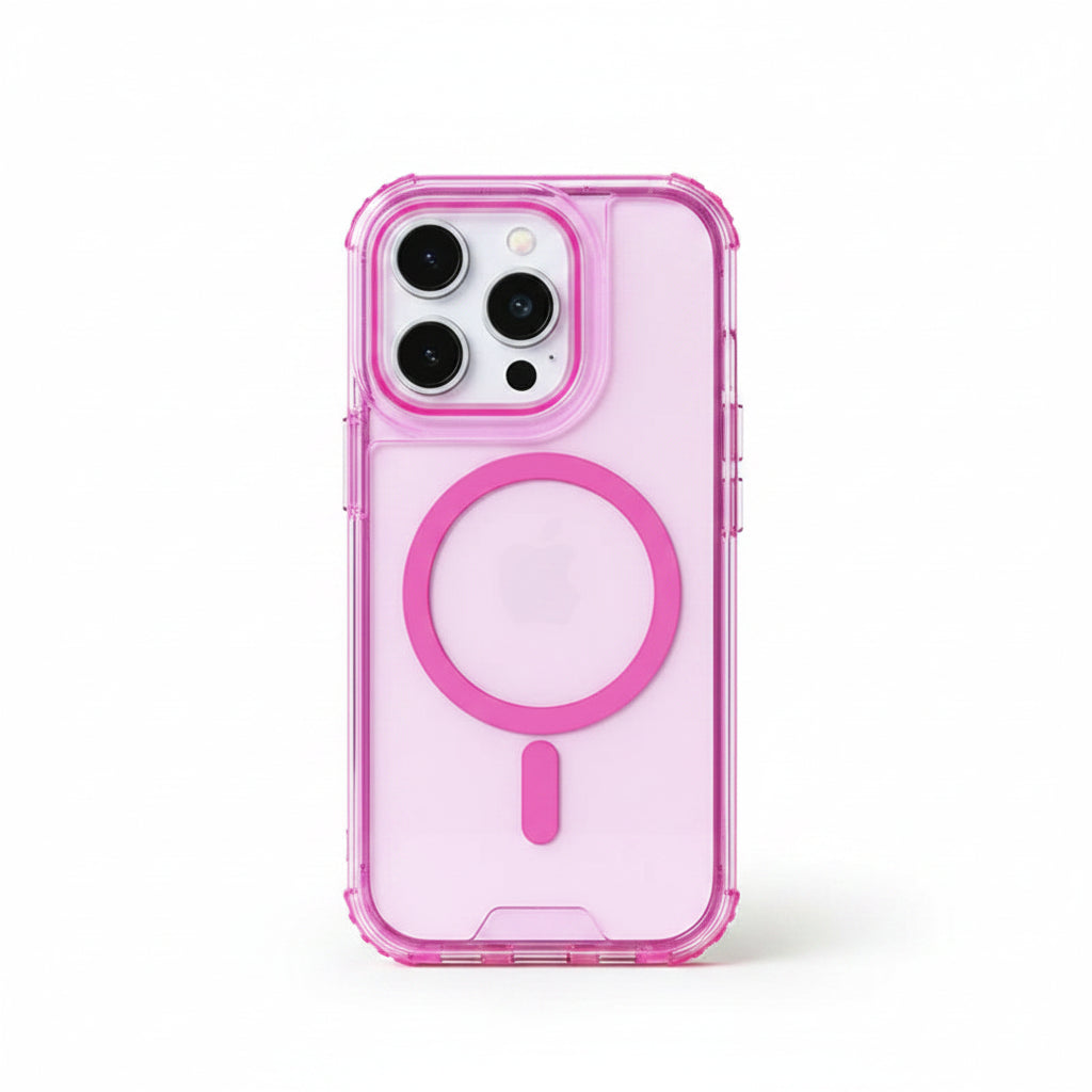 Neon Clear MagSafe Shockproof iPhone Case