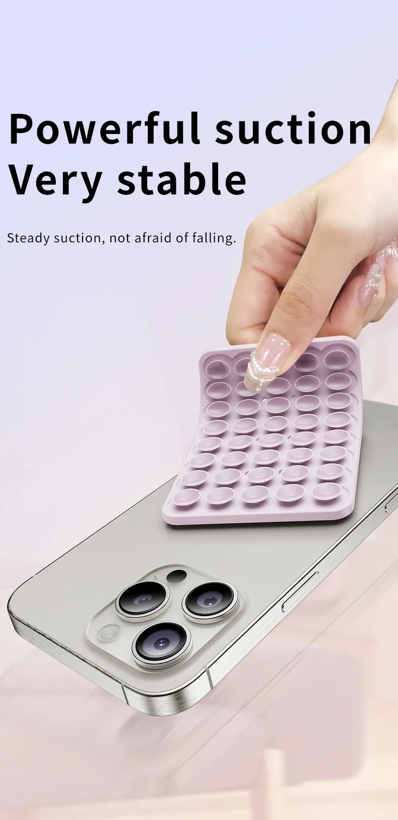 Double-Sided Silicone Suction Phone Pad