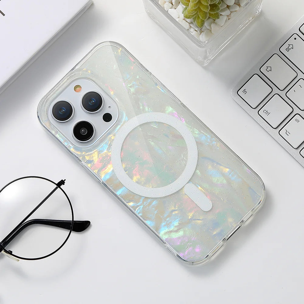 Pearl Aura | Magnetic Marble Case