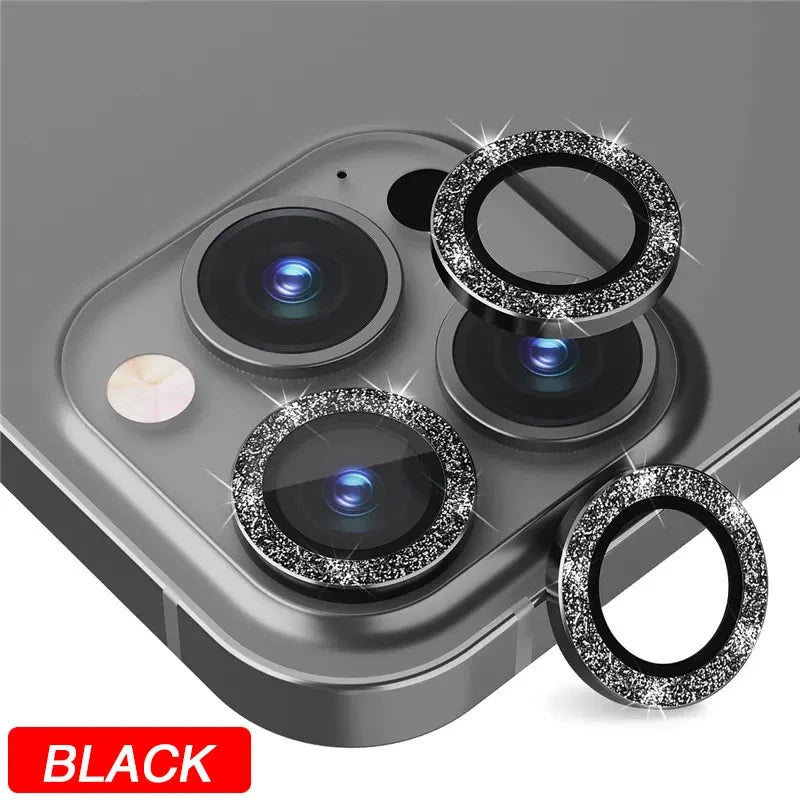 Diamond Metal Camera Lens Protector for iPhone