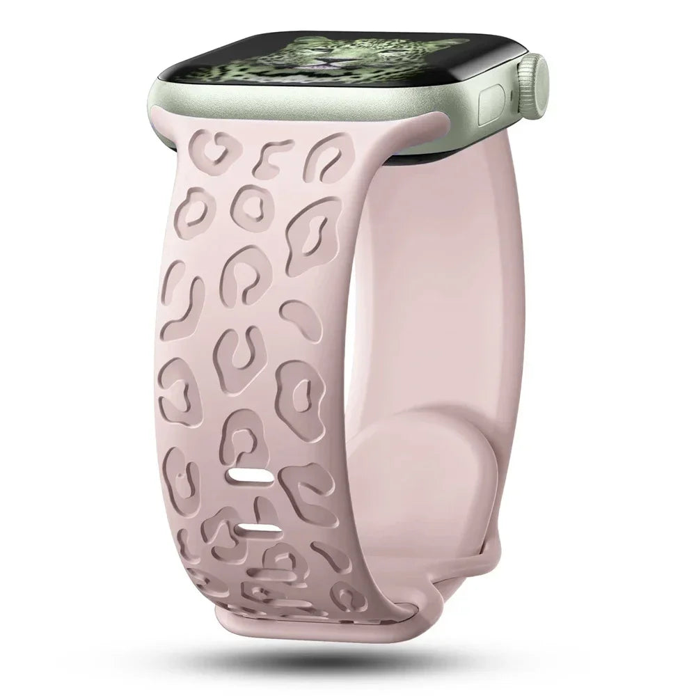 Engraved Silicone Apple Watch Band