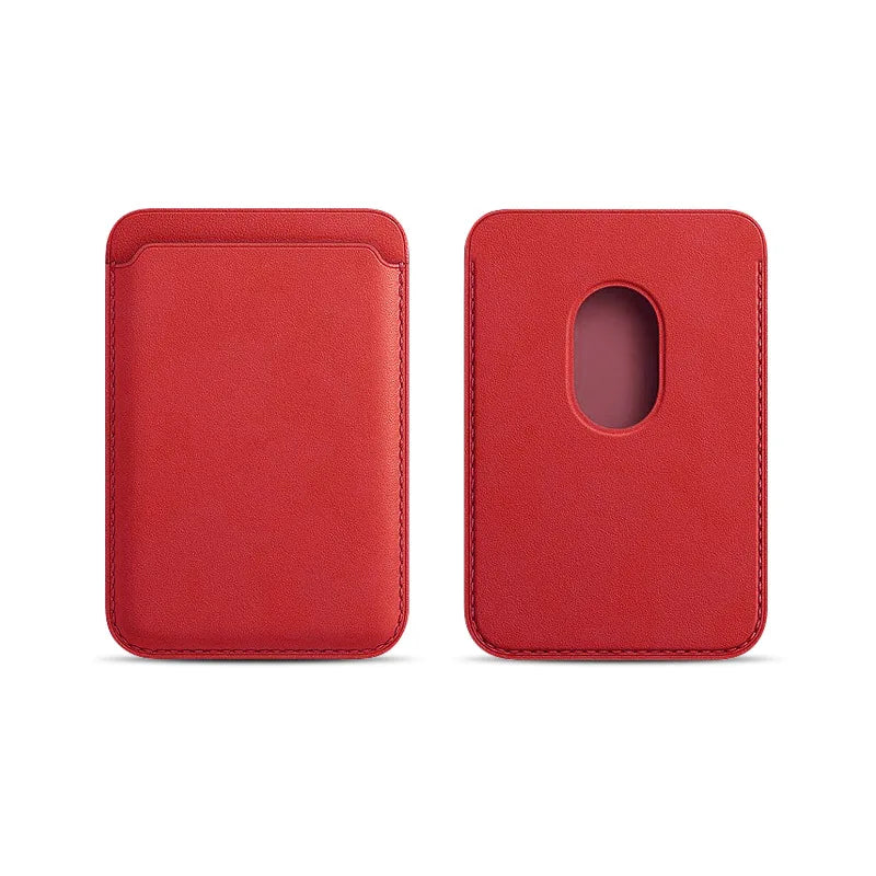 MagSafe Magnetic Leather Card Holder Case