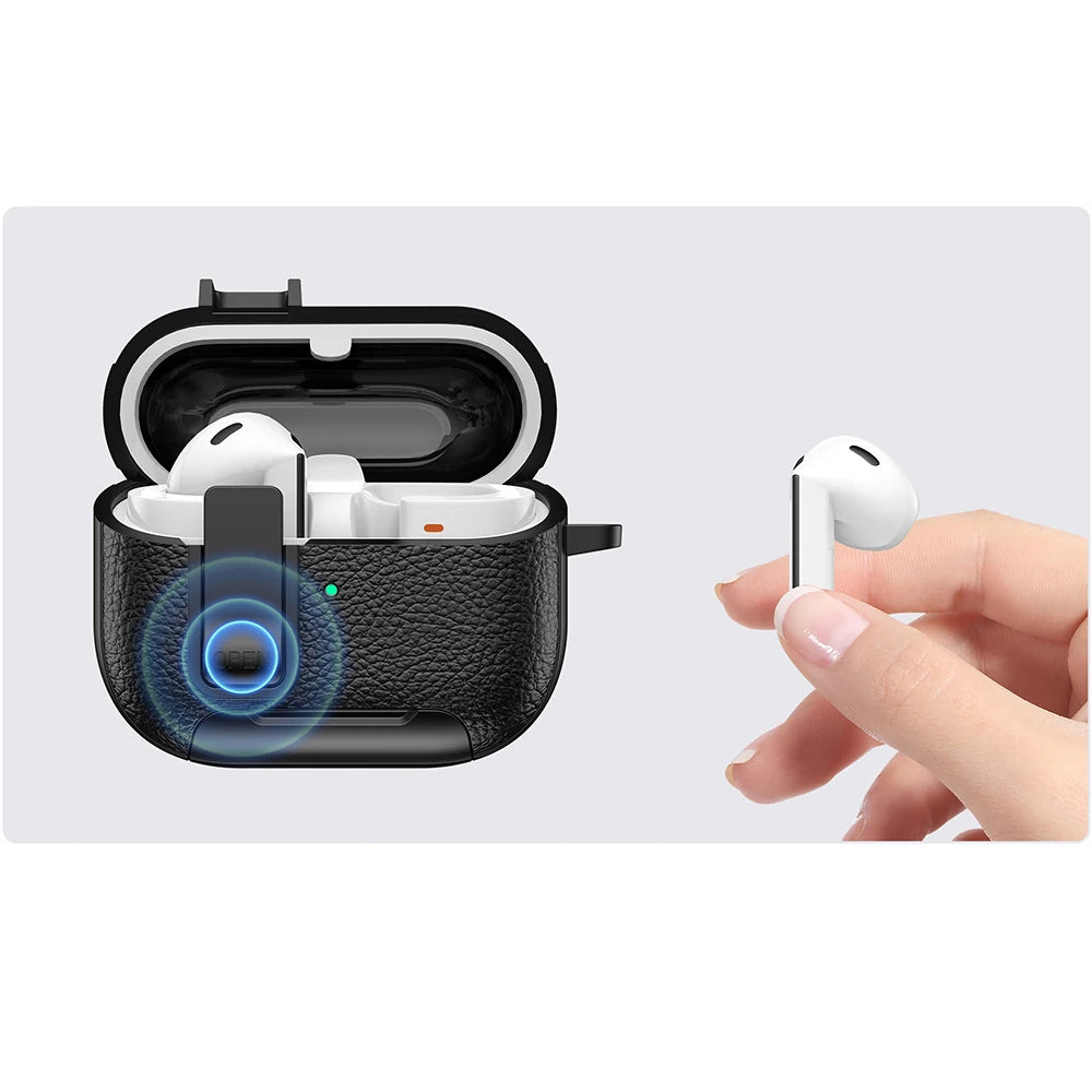 Samsung Galaxy Buds3 Pro Leather Lock Case