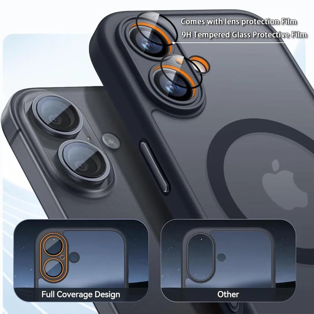Funda de lujo mate MagSafe Armor para iPhone