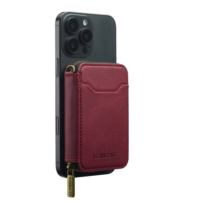 Magnetic Attraction Zipper Leather Card Slot Wallet for iPhone 17 Samsung Galaxy Google Xiaomi Phone MagSafe Magnetic Phone Bag