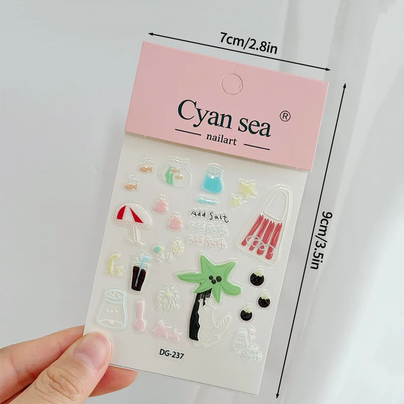 Kawaii Bloom | 3D Decorative Sticker Set