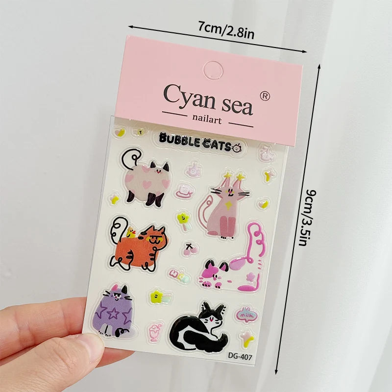 Kawaii Bloom | 3D Decorative Sticker Set