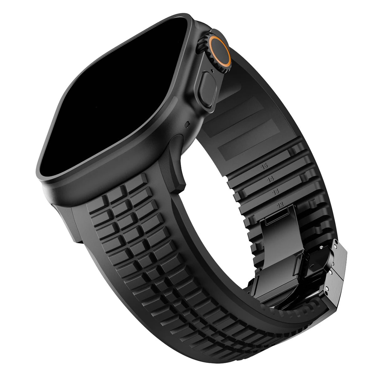 Sport Silicone Apple Watch Band with Metal Buckle