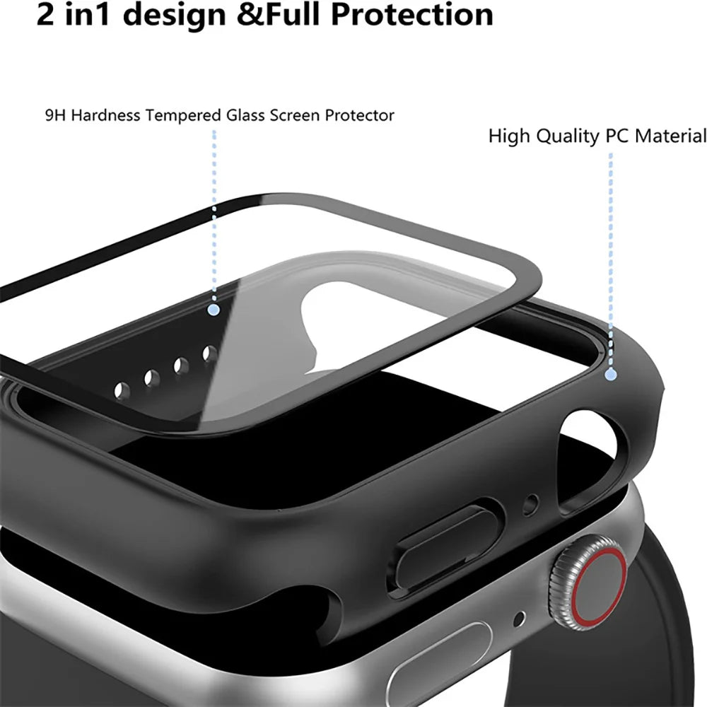 Funda protectora de cristal templado para Apple Watch