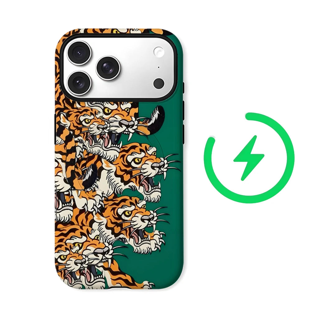 Stacked Tigers MagSafe iPhone Case