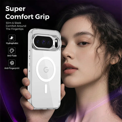 Funda Magnética Transparente de Lujo para Google Pixel