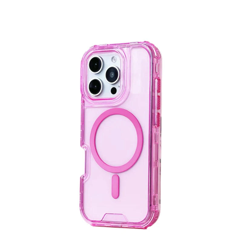 Neon Clear MagSafe Shockproof iPhone Case