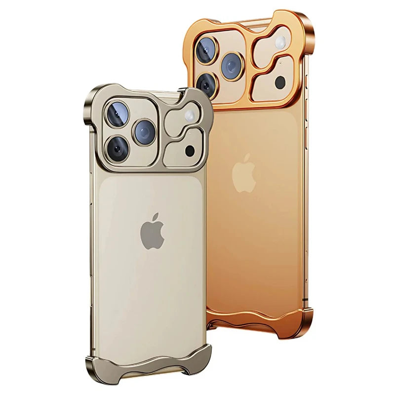 Frameless Metal Bumper Corner Case for iPhone