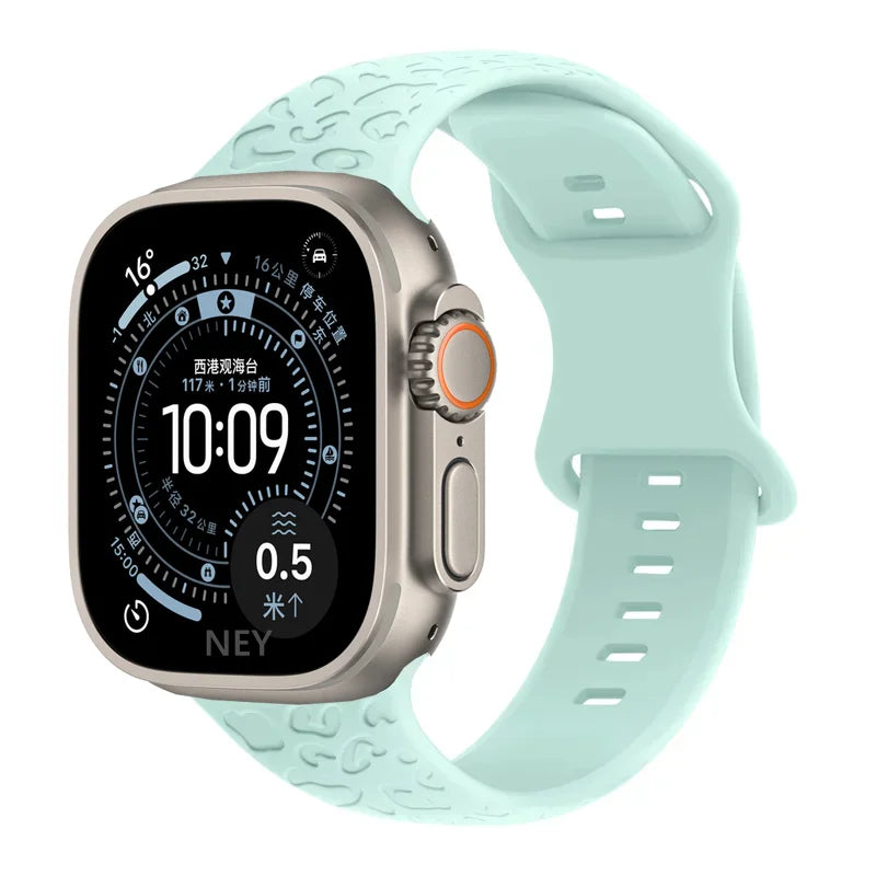 Engraved Silicone Apple Watch Band