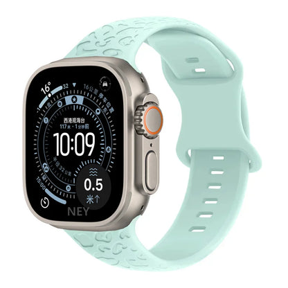 Engraved Silicone Apple Watch Band