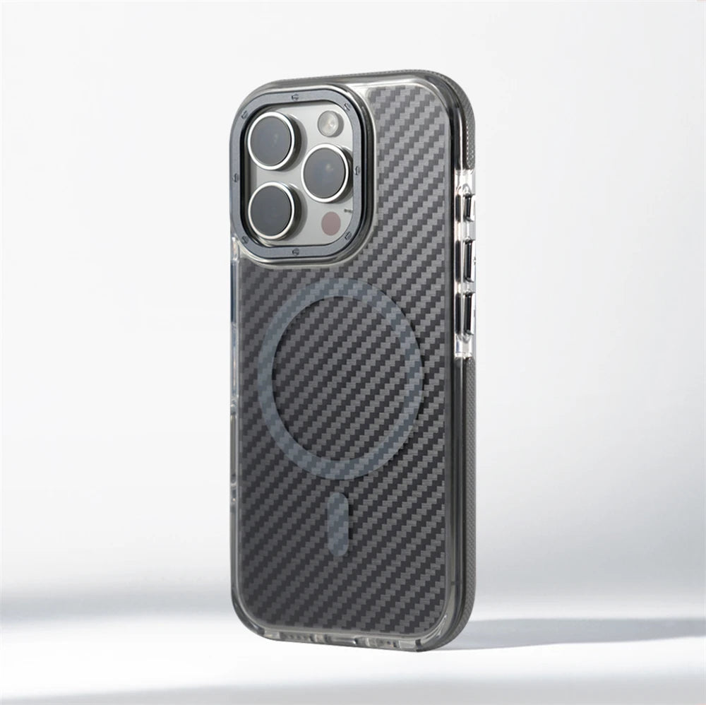 Carbon Fiber MagSafe Armor iPhone Case