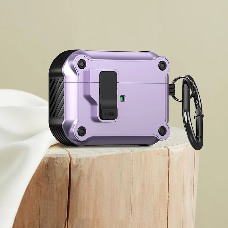 Security Lock Shockproof AirPods Case