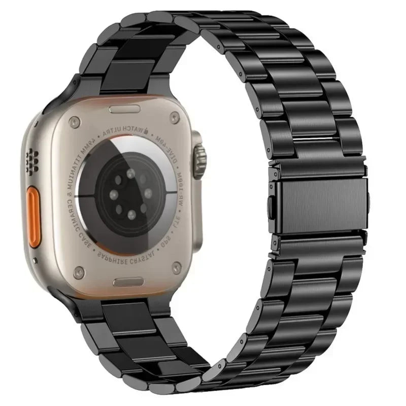 Stainless Steel Strap for Apple Watch band 44mm 45mm 38-42-40-41mm Metal link Bracelet iWatch series 10 8 7 6 5 4 3 se Ultra 49m