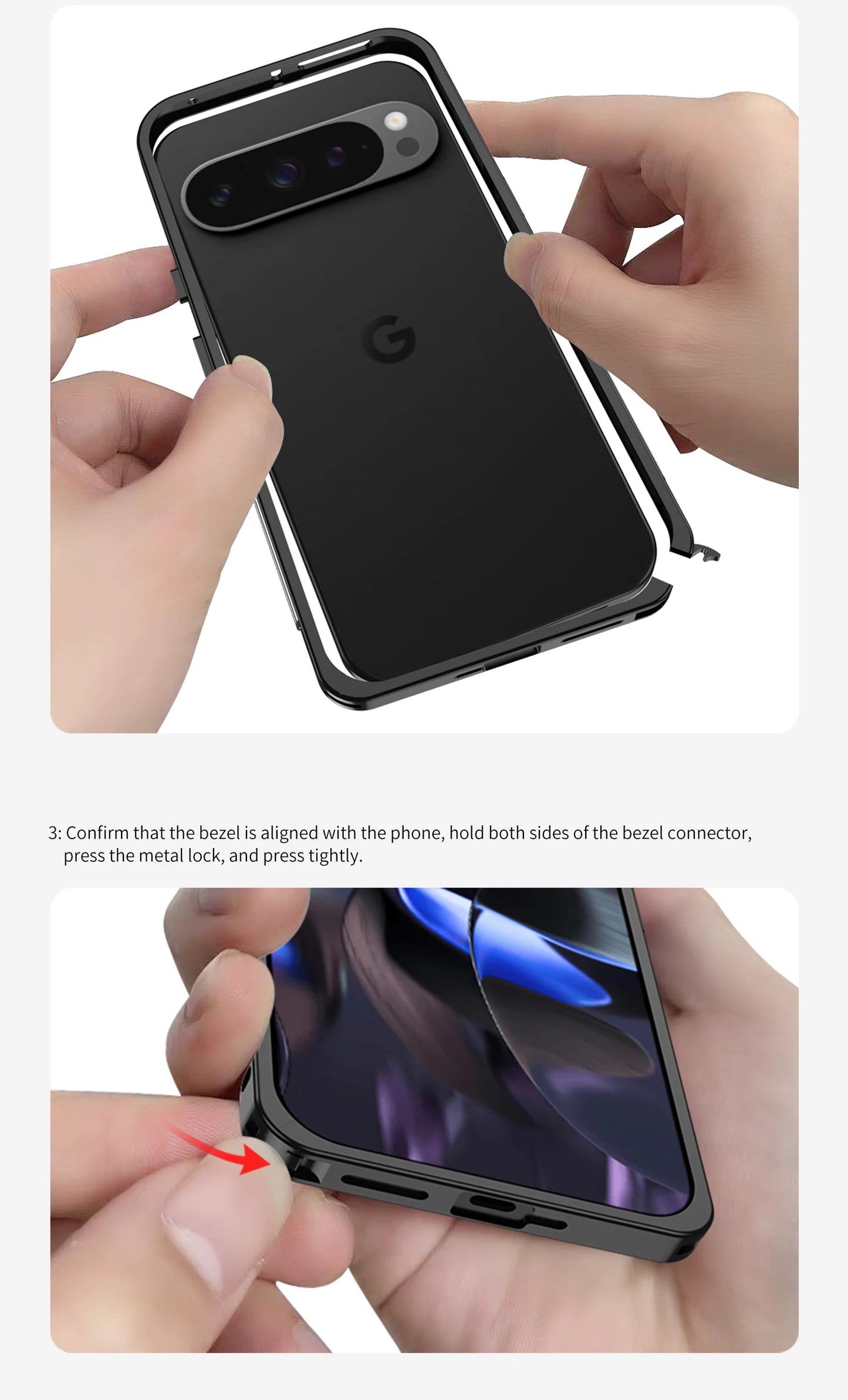 Luxury Metal Cooling Frame Google Pixel Case