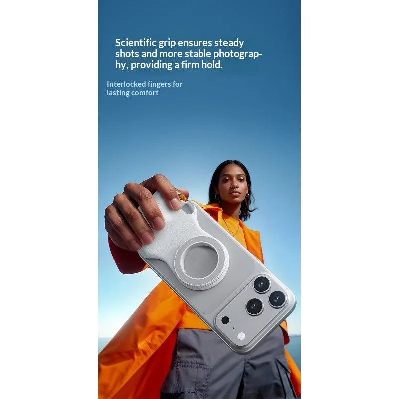 Magnetic DSLR Style Phone Camera Grip