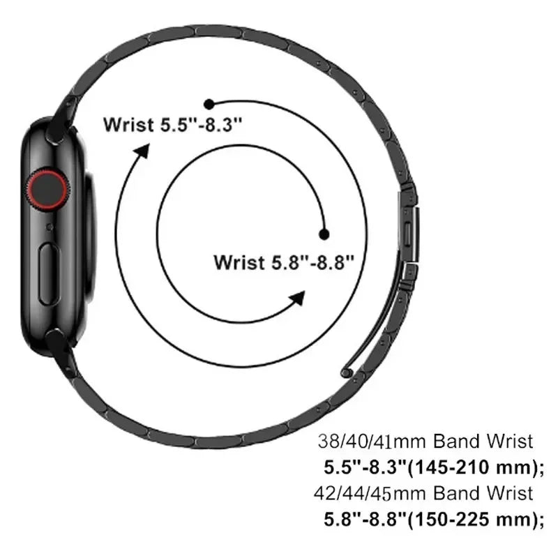 Stainless Steel Strap for Apple Watch band 44mm 45mm 38-42-40-41mm Metal link Bracelet iWatch series 10 8 7 6 5 4 3 se Ultra 49m