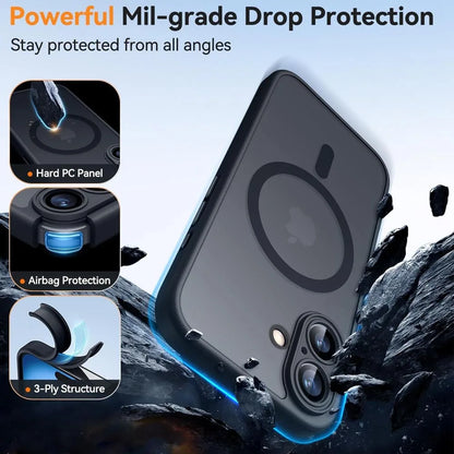 Funda de lujo mate MagSafe Armor para iPhone