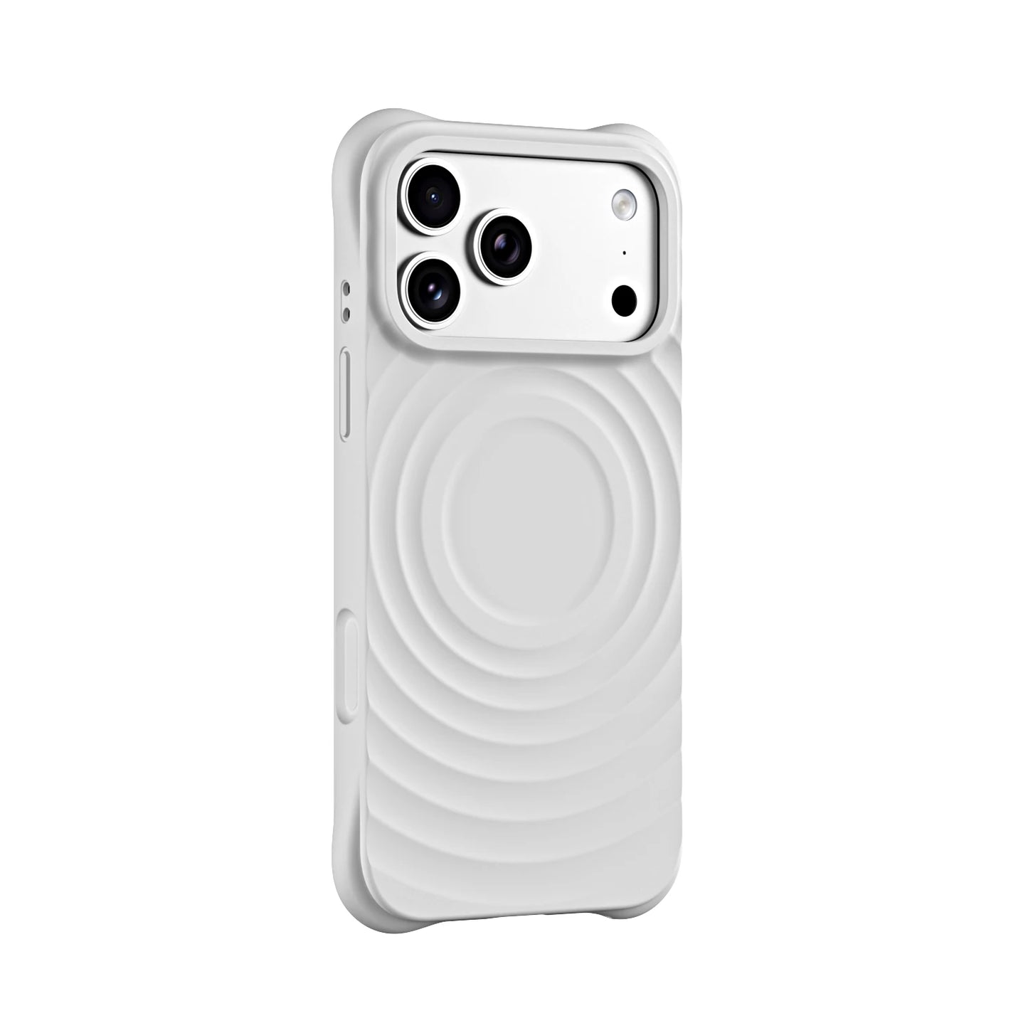 Luxury Wave Pattern Phone Case For iPhone 17 Air 16 15 14 Plus 13 Pro Max For Magsafe Liquid Silicone Anti-Scratch Case Cover