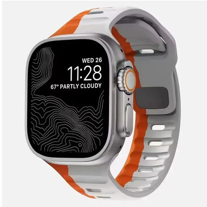 Soft Silicone Band For Apple Watch Band Ultra 49mm 44mm 45mm 46mm 41mm 42 38mm Sport Watchband iwatch Series 10 8 7 6 5 Bracelet